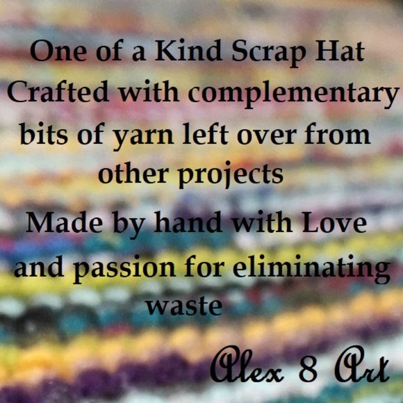 New OOAK Unisex Hand Crocheted Cream & Multi Double Pom Pom Beanie - Picture 5 of 7